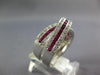 2.04CT DIAMOND & AAA RUBY 14KT WHITE GOLD 3D PRINCESS & ROUND INFINITY LOVE RING