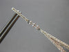 ESTATE EXTRA LARGE 2.38CT DIAMOND 14KT WHITE GOLD TEAR DROP FUN HANGING EARRINGS