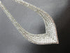 ESTATE EXTRA LARGE 2.38CT DIAMOND 14KT WHITE GOLD TEAR DROP FUN HANGING EARRINGS