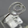 ESTATE .12CT DIAMOND 14KT WHITE GOLD 3D CLASSIC DOUBLE OVAL LOVE KNOT FUN RING