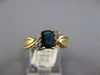 .92CT DIAMOND & AAA SAPPHIRE 14K YELLOW GOLD EMERALD CUT FRIENDSHIP PROMISE RING