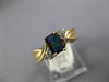.92CT DIAMOND & AAA SAPPHIRE 14K YELLOW GOLD EMERALD CUT FRIENDSHIP PROMISE RING