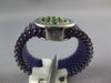 .48CT AAA TSAVORITE 14K WHITE GOLD CLUSTER FLEXIBLE INTERCHANGEABLE PENDANT RING