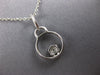 ESTATE .17CT DIAMOND 18KT WHITE GOLD 3D CIRCLE OF LIFE FLOWER FLOATING PENDANT