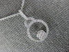 ESTATE .17CT DIAMOND 18KT WHITE GOLD 3D CIRCLE OF LIFE FLOWER FLOATING PENDANT