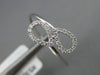 ESTATE .11CT DIAMOND 14KT WHITE GOLD 3D DOUBLE PEAR SHAPE LEAF CRISS CROSS RING