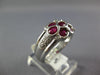 1.88CT DIAMOND & AAA RUBY 14KT WHITE GOLD OVAL & ROUND INFINITY FLOWER LOVE RING