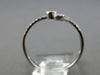 ESTATE .16CT DIAMOND 14KT WHITE GOLD 3D CLASSIC FLOWER CRISS CROSS LOVE RING