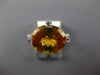 5.74CT DIAMOND & AAA CITRINE 14K WHITE GOLD OVAL & ROUND FRIENDSHIP PROMISE RING