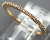 ESTATE .11CT DIAMOND 18K ROSE GOLD ROUND 1mm ETERNITY STACKABLE ANNIVERSARY RING