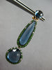 LARGE 27.35CT DIAMOND & BLUE TOPAZ & TSAVORITE 14KT ROSE GOLD HANGING EARRINGS