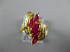 1.85CT DIAMOND & AAA RUBY 18K YELLOW GOLD ROUND & MARQUISE LEAF LOVE RING #27021