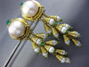 ESTATE 2.80CT DIAMOND & MULTI GEM 18KT YELLOW GOLD CHANDELIER HANGING EARRINGS