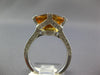 5.74CT DIAMOND & AAA CITRINE 14K WHITE GOLD OVAL & ROUND FRIENDSHIP PROMISE RING