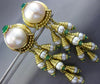 ESTATE 2.80CT DIAMOND & MULTI GEM 18KT YELLOW GOLD CHANDELIER HANGING EARRINGS