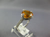 5.74CT DIAMOND & AAA CITRINE 14K WHITE GOLD OVAL & ROUND FRIENDSHIP PROMISE RING