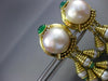 ESTATE 2.80CT DIAMOND & MULTI GEM 18KT YELLOW GOLD CHANDELIER HANGING EARRINGS