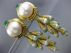 ESTATE 2.80CT DIAMOND & MULTI GEM 18KT YELLOW GOLD CHANDELIER HANGING EARRINGS