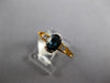 1.1CT DIAMOND & AAA SAPPHIRE 14K YELLOW GOLD SEMI BEZEL FILIGREE FRIENDSHIP RING