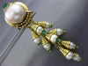 ESTATE 2.80CT DIAMOND & MULTI GEM 18KT YELLOW GOLD CHANDELIER HANGING EARRINGS