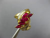 1.85CT DIAMOND & AAA RUBY 18K YELLOW GOLD ROUND & MARQUISE LEAF LOVE RING #27021