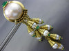 ESTATE 2.80CT DIAMOND & MULTI GEM 18KT YELLOW GOLD CHANDELIER HANGING EARRINGS