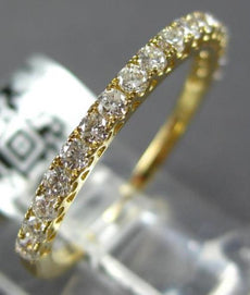 ESTATE .36CT DIAMOND 18KT YELLOW GOLD ROUND 2mm SEMI ETERNITY ANNIVERSARY RING