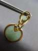 .97CT DIAMOND & AAA GREEN AGATE 14KT YELLOW GOLD 3D CLIP ON HANGING EARRINGS