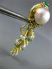 ESTATE 2.80CT DIAMOND & MULTI GEM 18KT YELLOW GOLD CHANDELIER HANGING EARRINGS