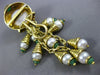 ESTATE 2.80CT DIAMOND & MULTI GEM 18KT YELLOW GOLD CHANDELIER HANGING EARRINGS
