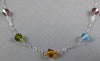 ESTATE 16.90CT AAA MULTI GEM 14KT WHITE GOLD 3D BY THE YARD LOVE NECKLACE #27005