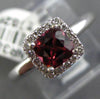 1.21CT DIAMOND & AAA PINK TOURMALINE 14K WHITE GOLD CUSHION HALO ENGAGEMENT RING