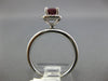 1.21CT DIAMOND & AAA PINK TOURMALINE 14K WHITE GOLD CUSHION HALO ENGAGEMENT RING