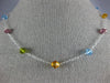 ESTATE 16.90CT AAA MULTI GEM 14KT WHITE GOLD 3D BY THE YARD LOVE NECKLACE #27005