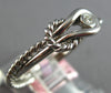 0.03CT DIAMOND 14KT WHITE GOLD CLASSIC SOLITAIRE LOVE KNOT CRISS CROSS FUN RING