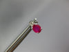 ESTATE .80CT DIAMOND & AAA RUBY 14KT WHITE GOLD 3D OVAL & ROUND STUD EARRINGS