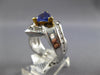 WIDE 1.69CT DIAMOND & AAA TANZANITE 18K 2 TONE GOLD 3D TRILLION & ROUND FUN RING