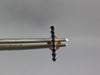 ESTATE .17CT AAA SAPPHIRE 14KT ROSE GOLD 3D CLASSIC ROUND BAR STUD EARRINGS