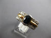 WIDE 1.25CT DIAMOND & AAA SAPPHIRE 14KT 2 TONE GOLD OVAL & ROUND ENGAGEMENT RING