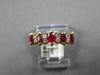 .89CT DIAMOND & AAA RUBY 14KT YELLOW GOLD 3D ROUND & MARQUISE ANNIVERSARY RING