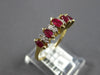 .89CT DIAMOND & AAA RUBY 14KT YELLOW GOLD 3D ROUND & MARQUISE ANNIVERSARY RING