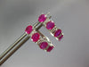 2.05CT DIAMOND & AAA RUBY 14KT WHITE GOLD OVAL & ROUND 4 STONE HANGING EARRINGS
