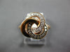 .25CT WHITE & CHOCOLATE FANCY DIAMOND 14KT ROSE GOLD LOVE KNOT FLOWER FUN RING