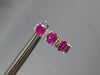 2.05CT DIAMOND & AAA RUBY 14KT WHITE GOLD OVAL & ROUND 4 STONE HANGING EARRINGS