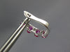 2.05CT DIAMOND & AAA RUBY 14KT WHITE GOLD OVAL & ROUND 4 STONE HANGING EARRINGS