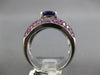 LARGE 3.36CT AAA AMETHYST & PINK SAPPHIRE 18KT WHITE GOLD ROUND & OVAL FUN RING