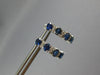 2.27CT DIAMOND AAA SAPPHIRE 14K WHITE GOLD OVAL & ROUND 4 STONE HANGING EARRINGS