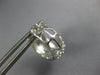 WIDE 1.0CT BLUE DIAMOND 14KT WHITE GOLD MULTI ROW HUGGIE HANGING EARRINGS #27009