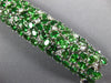 LARGE 40.02CT DIAMOND & AAA TSAVORITE 18K WHITE GOLD MULTI SHAPE TENNIS BRACELET
