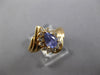 ESTATE .91CT DIAMOND & AAA SAPPHIRE 14KT YELLOW GOLD MARQUISE & ROUND FUN RING
